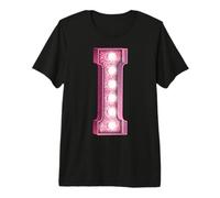Lettre I pour chapiteau - Initiale Lumineuse Rose T-Shirt Haut de Gamme