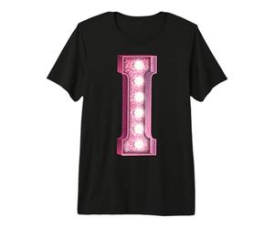 Lettre I pour chapiteau - Initiale Lumineuse Rose T-Shirt Haut de Gamme