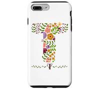 Lettre initiale aquarelle florale pour femme Coque pour iPhone 7 Plus/8 Plus