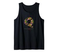 Lettre initiale aquarelle florale Q pour femme Débardeur