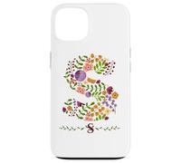 Lettre initiale aquarelle florale S pour femme Coque pour iPhone 13