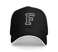 Lettre Initiale Capitale Os F Noir Sport Casquettes Hommes Personnalisé Femme Plage Papa Chapeau Snapback Cap