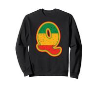 Lettre Initiale Q Monogramme Noir du Mois de l'histoire rétro Couleurs Sweatshirt