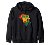Lettre Initiale V Monogramme Noir Mois de l'histoire Couleurs rétro Sweat à Capuche
