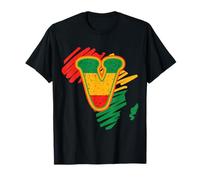 Lettre Initiale V Monogramme Noir Mois de l'histoire Couleurs rétro T-Shirt