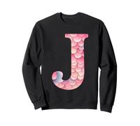Lettre J aquarelle magique écailles de sirène Sweatshirt