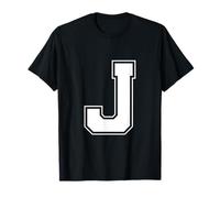 Lettre J Grande Majuscule en Gras Lettre J Lettre Alphabet Monogramme T-Shirt