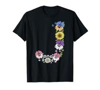 Lettre J - Lettres de l'Alphabet Floral Monogramme Initial T-Shirt