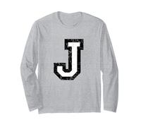 Lettre-J (Noir et Blanc Vintage) J Manche Longue