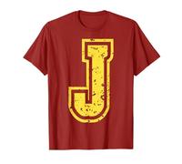 Lettre j Nom Initial Monogramme Varsity Alphabet T-Shirt