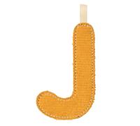 Lettre en tissu phosphorescente jaune J
