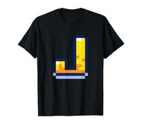 Lettre J Rétro 8 Bits Pixel Alphabet Initiale T-Shirt