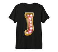 Lettre J Rose Lumineuse pour chapiteau T-Shirt Haut de Gamme