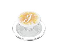 Lettre J Tournesol Nom Art Monogramme Floral Boho Esthétique PopSockets PopGrip pour MagSafe
