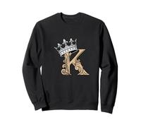 Lettre K de Couleur Marron Clair + Graphique Couronne Marron Clair Sweatshirt