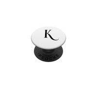 Lettre K élégante Initiale Monogramme Typographie Cadeau PopSockets PopGrip Adhésif