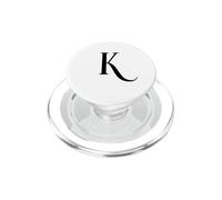Lettre K élégante Initiale Monogramme Typographie Cadeau PopSockets PopGrip pour MagSafe