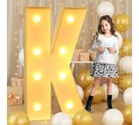 Lettre K géante lumineuse à LED de 70 cm-2,3 pieds, enseigne lumineuse de chapiteau en mosaïque, lampes à lettres LED pour Saint-Valentin, anniversaire, Noël, Nouvel An