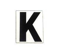 LETTRE K MAGNÉTIQUE NOIRE SUR FOND BLANC 10CM DE HAUTEUR DU CARACTÈRE