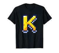 Lettre K Rétro 8 Bits Pixel Alphabet Initiale T-Shirt