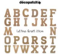 Lettre kraft 20 cm à décorer - G - Décopatch G