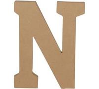 Lettre kraft 20 cm à décorer - N - Décopatch G