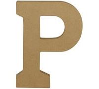 Lettre kraft 20 cm à décorer - P - Décopatch G