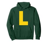 Lettre L Chipmunk Group Costume d'halloween Assorti Cosplay Sweat à Capuche, Unisexe pour Adultes, Vert Forêt, S