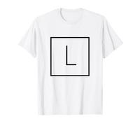 Lettre L de l'alphabet, initiale et majuscule, police noire T-Shirt