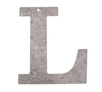 Lettre L en métal galvanisé Hauteur 12 cm Alphabet - Initiales