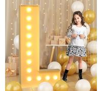 Lettre L géante lumineuse à LED de 70 cm-2,3 pieds, panneau lumineux en mosaïque de chapiteau, lampes à lettres LED pour Saint-Valentin, anniversaire, Noël, Nouvel An