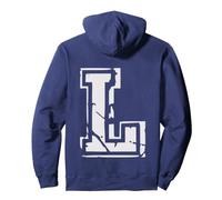 Lettre L Monogramme Universitaire (imprimé sur Le Bas) pour Maman Sportive Papa Sweat à Capuche