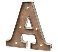 Lettre Lumineuse 41cm Design Industriel par Heaven Sends - Lettre A. - LED - 40 x 5 cm - Metal, Wood - Vintage - Murale et Autoportante
