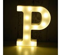 Lettre lumineuse LED 3D, 22 cm lettre P