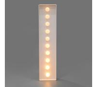 Lettre lumineuse LED décorative d'anniversaire avec 10 ampoules blanc chaud | Lettre décorative LED à piles pour mariage et fête, décoration lumineuse autoportante