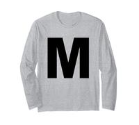 Lettre M - Costume Assorti Halloween & Drama Performance Manche Longue