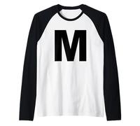 Lettre M - Costume Assorti Halloween & Drama Performance Manche Raglan