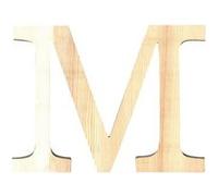 Lettre M - Hauteur 11,5 cm - Bois découpé Marron G