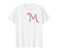 Lettre M, monogramme initiale, écriture rose pour femmes et filles T-Shirt