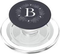 Lettre Majuscule B Monogramme Initiale B Anthracite PopSockets PopGrip pour MagSafe