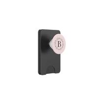 Lettre Majuscule B Rose pâle Initiale B PopSockets PopWallet pour MagSafe
