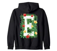 Lettre Majuscule E Monogramme Initiale Fleur Jardinier Sweat à Capuche