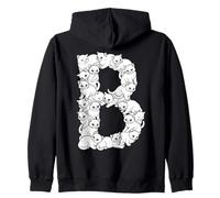 Lettre Majuscule Initiale B Amusante pour Amoureux des Chats félins Chatons Sweat à Capuche