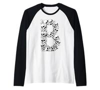 Lettre Majuscule Initiale B drôle Halloween Costume crâne os Manche Raglan