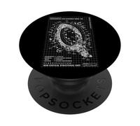 Lettre Majuscule Initiale Q nom Monogramme ingénieur PopSockets PopGrip Adhésif