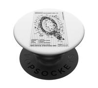 Lettre Majuscule Initiale Q nom Monogramme ingénieur PopSockets PopGrip Adhésif