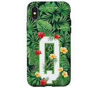 Lettre Majuscule Q Monogramme Initiale Fleur Jardinier Coque pour iPhone X/XS
