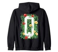 Lettre Majuscule Q Monogramme Initiale Fleur Jardinier Sweat à Capuche
