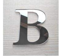 Lettre Miroir Argent Décorative Plexigglas 10 cm B