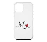 Lettre Monogramme cœur Initiale M Cadeau Coque pour iPhone 12 Mini